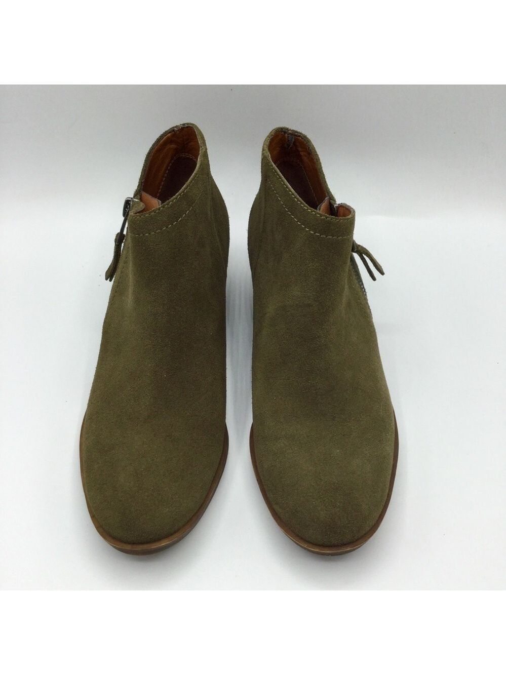 Lucky Brand Brielley2 Oiled Suede Ankle Boots Booties Size 7M - Picture 4 of 12